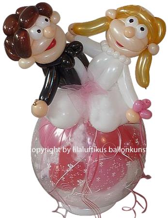 Geschenk im Ballon zur Hochzeit für Geldgeschenk oder Gutschein zu verschenken